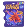 LEAN TOYS Figura de goma de pulpo extensible realista animal marino 12cm