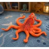 LEAN TOYS Figura de goma de pulpo extensible realista animal marino 12cm