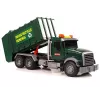 LEAN TOYS Camión de basura con contenedores verde oscuro con sonidos y luz
