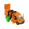 LEAN TOYS Camión de basura con propulsión por fricción y efectos de sonido naranja