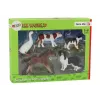 LEAN TOYS Set de figuras animales de granja 5 piezas caballo vaca gato oca perro