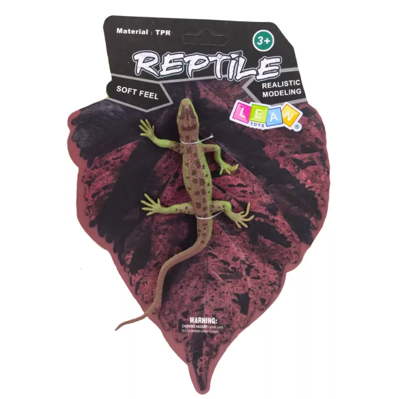 LEAN TOYS Sand Lizard Figura de goma elástica realista 15 cm