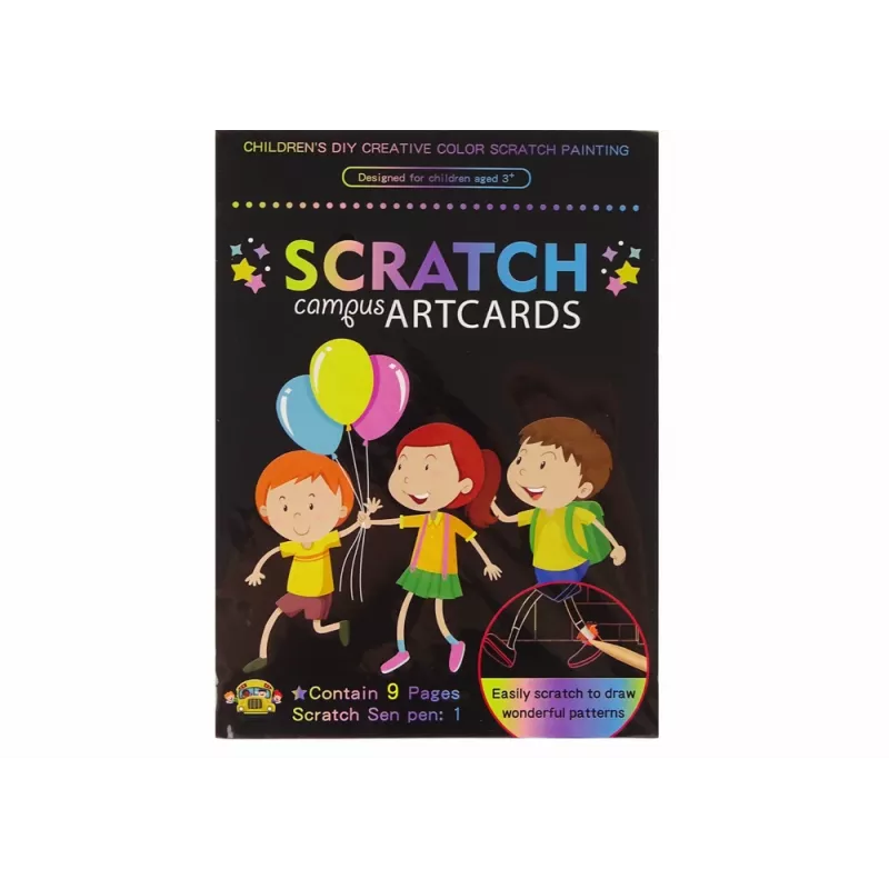 LEAN TOYS Libro para Colorear Rascando para Niños Escuela
