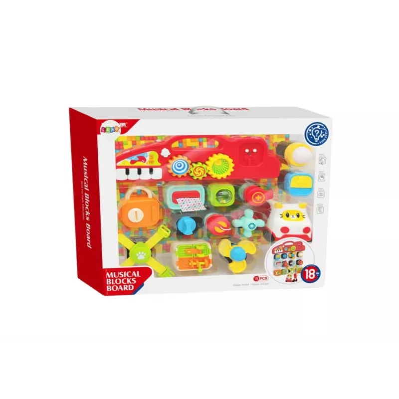LEAN TOYS tablero sensorial para niños, panel de aprendizaje, piano interactivo
