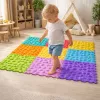 LEAN TOYS Puzzle de baldosas sensoriales de diversas estructuras Colores 24,5 cm 10 uds.
