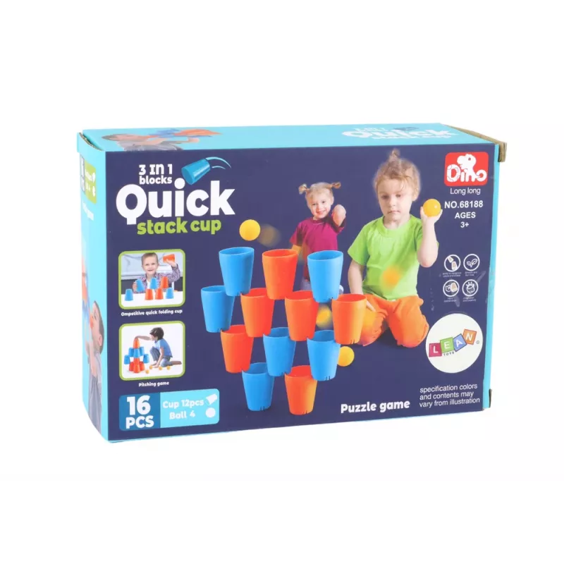 LEAN TOYS Base de vaso sensorial especialmente diseñada para vasos de juego Puzzle creativo 3 en 1 de 16 piezas