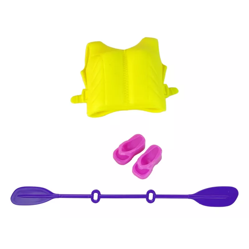 LEAN TOYS Set de accesorios para muñeca kayak rosa