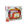 LEAN TOYS Set de 2 pizarras magnéticas de dibujo con sellos - azul y amarillo