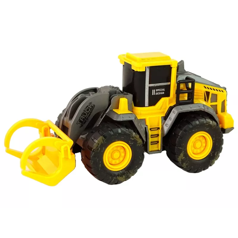 LEAN TOYS Set de vehículos de construcción 3 modelos amarillos