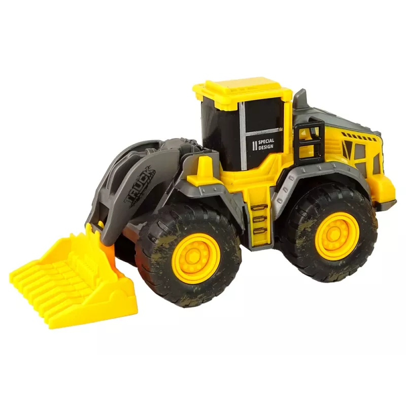 LEAN TOYS Set de vehículos de construcción 3 modelos amarillos