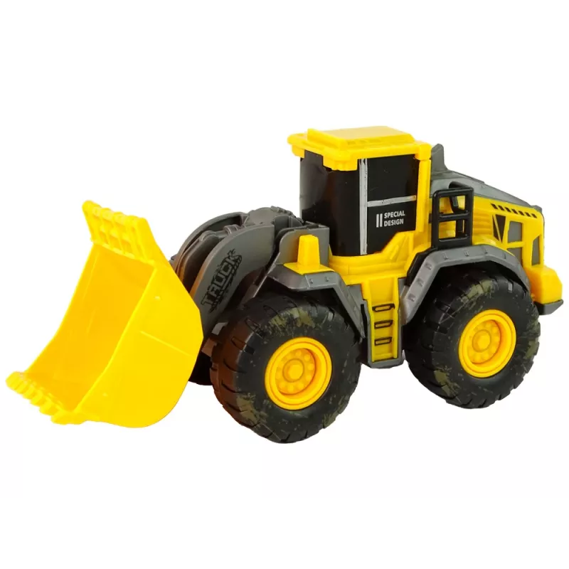 LEAN TOYS Set de vehículos de construcción 3 modelos amarillos