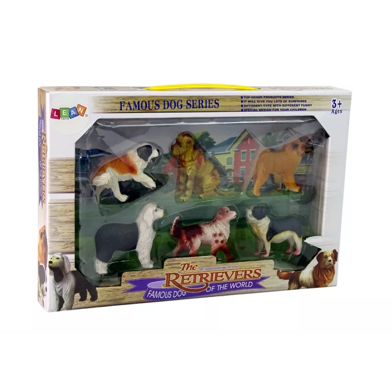 LEAN TOYS Set de figuras de perros razas caninas 6 elementos