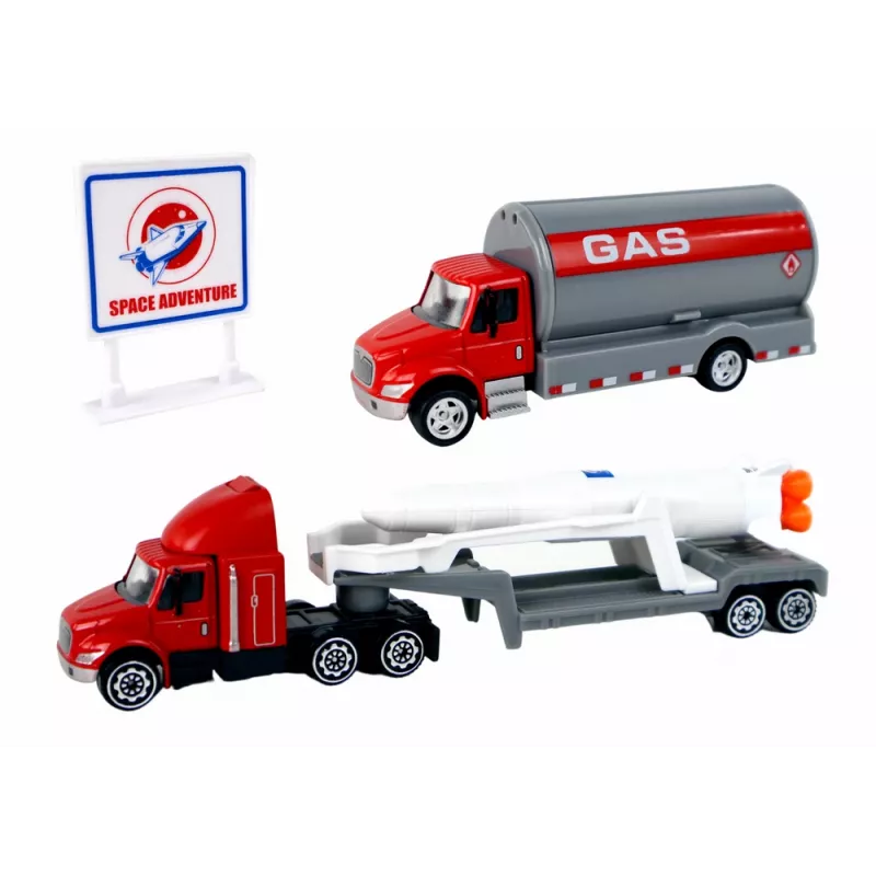 LEAN TOYS Set de figuras Space Truck Rocket 15 uds.