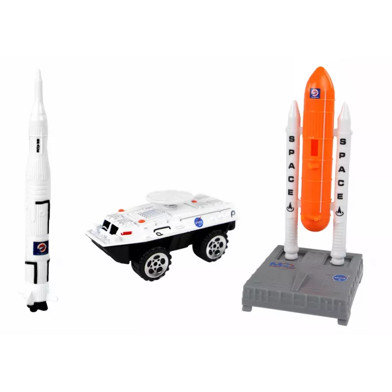 LEAN TOYS Set de figuras Space Truck Rocket 15 uds.