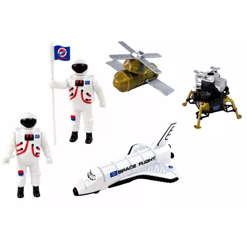 LEAN TOYS Set de figuras Space Truck Rocket 15 uds.
