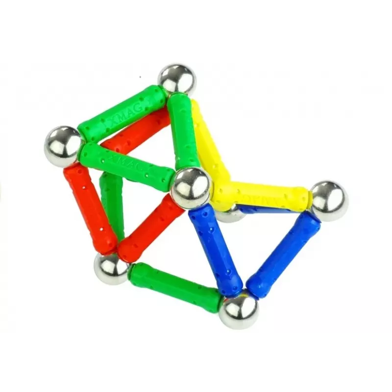 LEAN TOYS Set Magnastix bloques magnéticos 560 + tablero