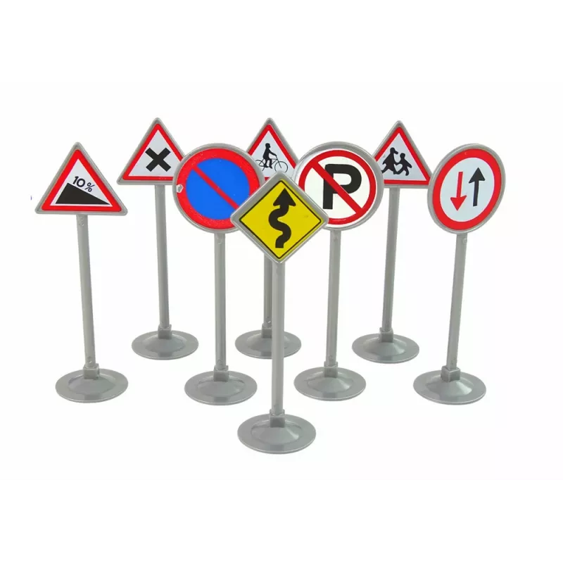LEAN TOYS Set de señales de tráfico luces sonidos 23 cm