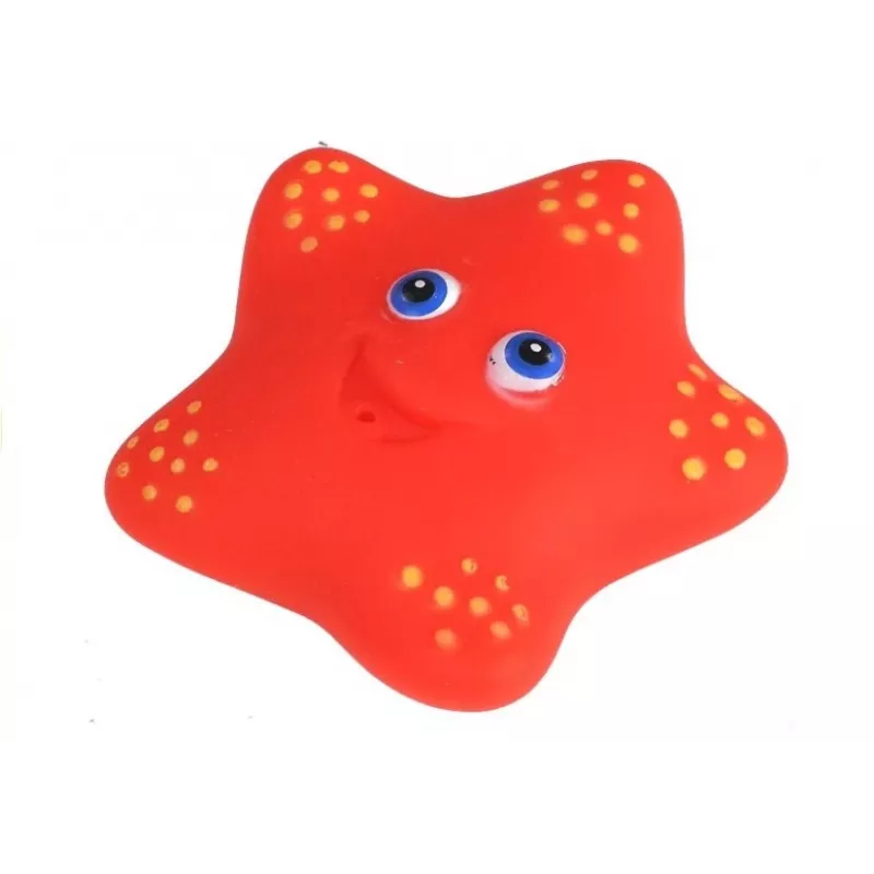LEAN TOYS Set animales marinos para el baño, colador de peces de goma, 12 piezas