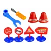 LEAN TOYS Set de vehículos Policía Bomberos Autotransportador Vehículos desmontables