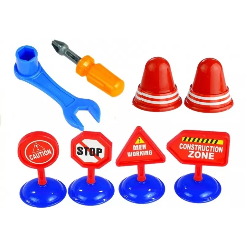 LEAN TOYS Set de vehículos Policía Bomberos Autotransportador Vehículos desmontables