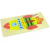LEAN TOYS Set de puzzles de madera cohete números