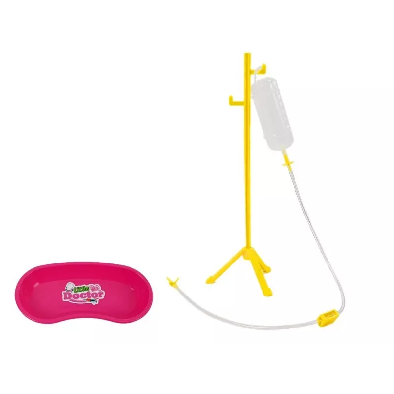 LEAN TOYS Set pequeño de dentista con accesorios en bolsa rosa
