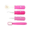 LEAN TOYS Set pequeño de dentista con accesorios en bolsa rosa