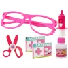 LEAN TOYS Set pequeño de dentista con accesorios en bolsa rosa