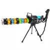 LEAN TOYS Rifle de francotirador con soporte, luz, sonido y vibración – Rifle de juguete electrónico negro