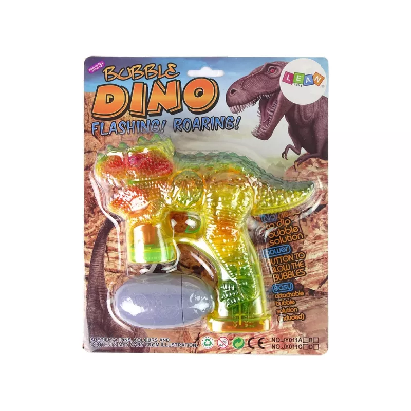 LEAN TOYS máquina de pompas de jabón dinosaurio 1x huevo