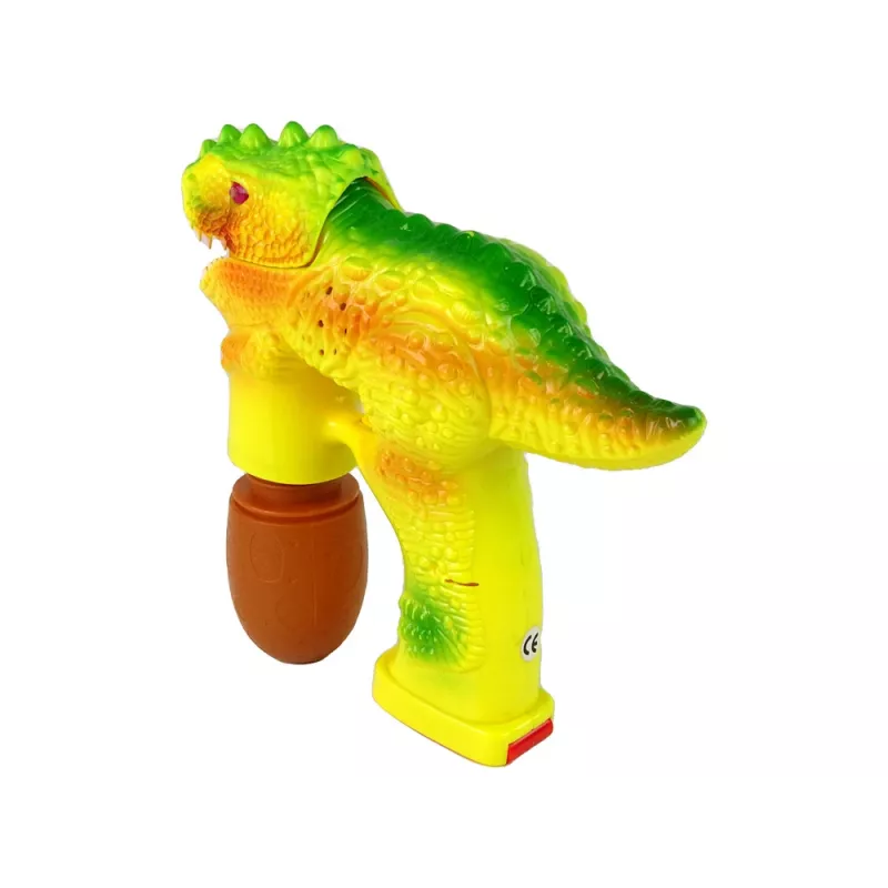LEAN TOYS Pistola de pompas de jabón dinosaurio huevo gel amarillo