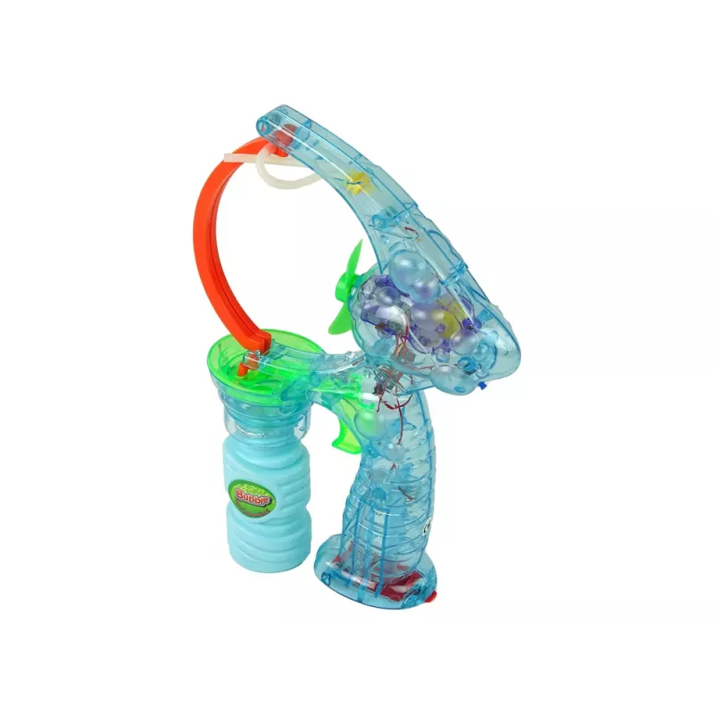 LEAN TOYS Pistola de pompas de jabón 24 cm luz y sonido