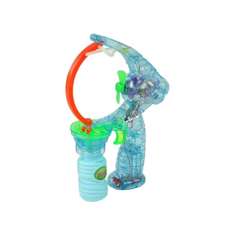 LEAN TOYS Pistola de pompas de jabón 24 cm luz y sonido