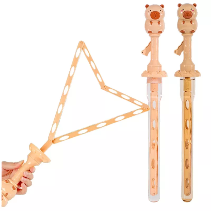 LEAN TOYS Pompas de jabón Palo extensible grande Capybara 49,5 cm 100 ml