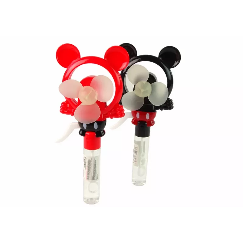 LEAN TOYS Molinillo de viento con pompas de jabón Mickey Mouse