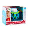 LEAN TOYS Pelota erizo blanda con sonajero – Juguete sensorial para bebés, Azul