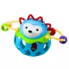 LEAN TOYS Pelota erizo blanda con sonajero – Juguete sensorial para bebés, Azul