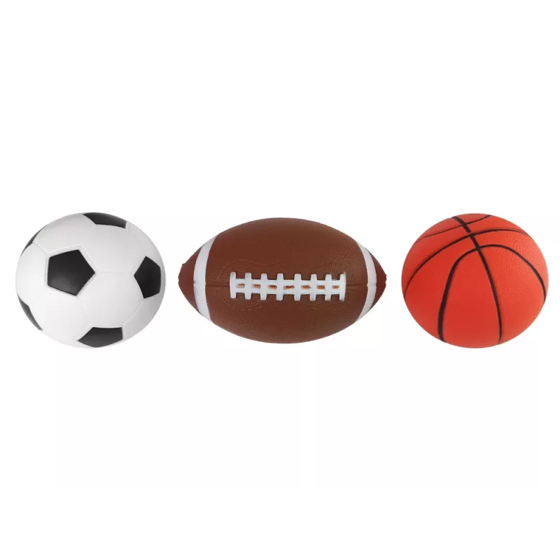 LEAN TOYS Set de pelotas blandas deportivas 3 en 1 fútbol baloncesto