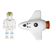 LEAN TOYS Space Mission Cosmos set de juego de 4 elementos – cohete, astronauta, rover y bandera (4 piezas, a partir de 3 años)