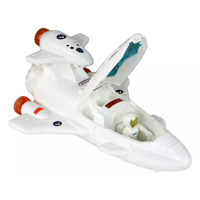 LEAN TOYS Space Mission Cosmos set de juego de 4 elementos – cohete, astronauta, rover y bandera (4 piezas, a partir de 3 años)