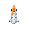 LEAN TOYS cohete espacial con nave de metal - retroceso, efectos de luz y sonido, set de juguete de vehículo aeroespacial