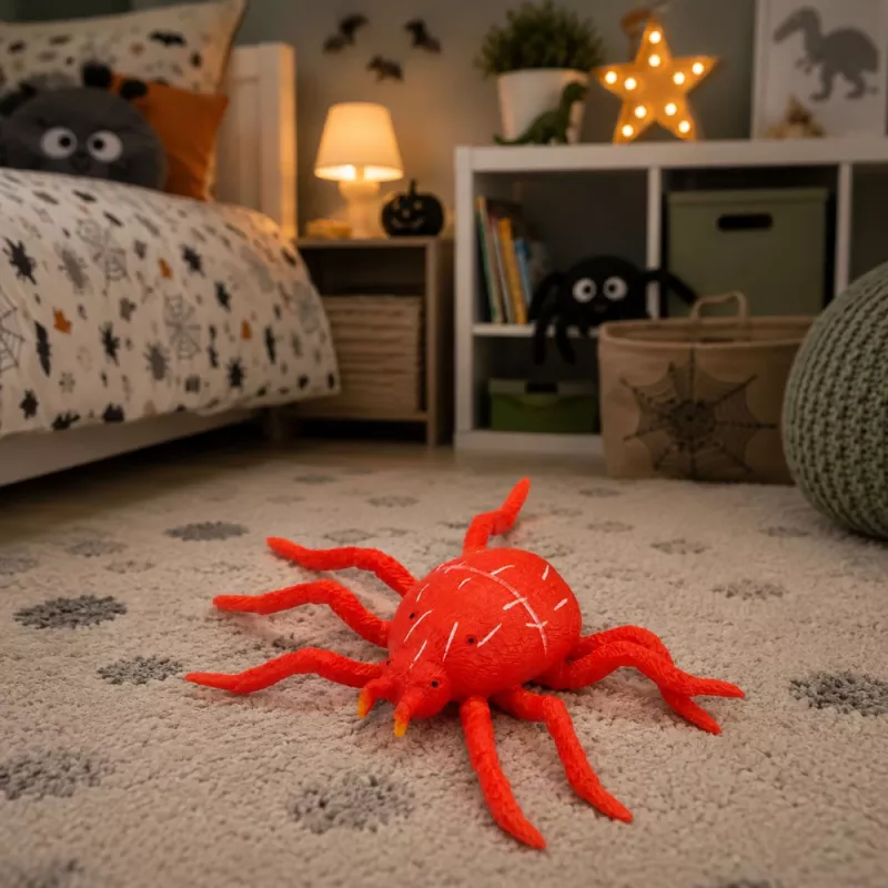 LEAN TOYS Spider Red Figura de goma elástica realista 12 cm