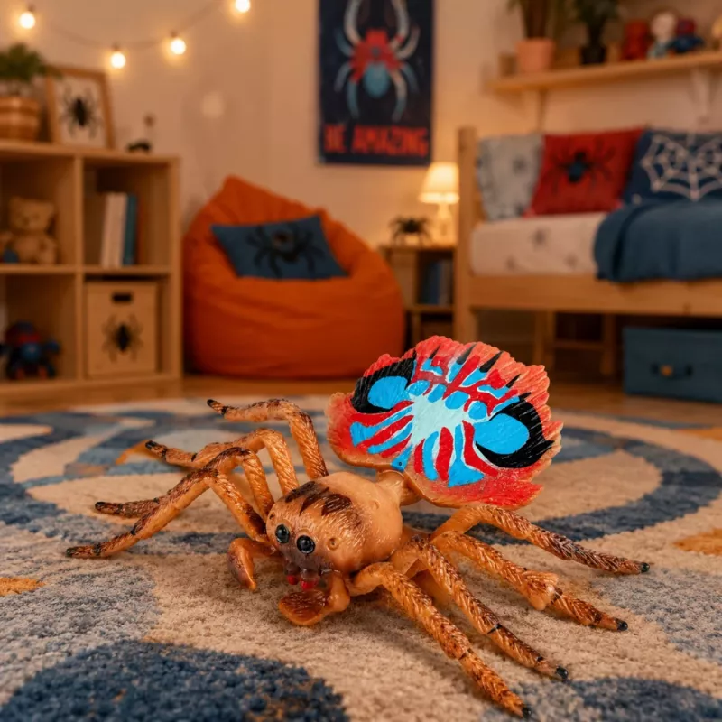 LEAN TOYS Spider Tarantula Figura de goma elástica realista 12 cm