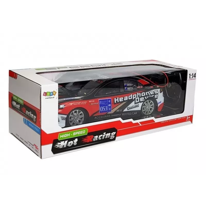 LEAN TOYS Coche deportivo de carreras teledirigido R/C 27MHz Rojo