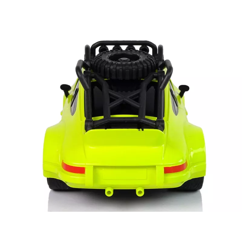 LEAN TOYS Coche deportivo 1:18 verde rueda de repuesto mando