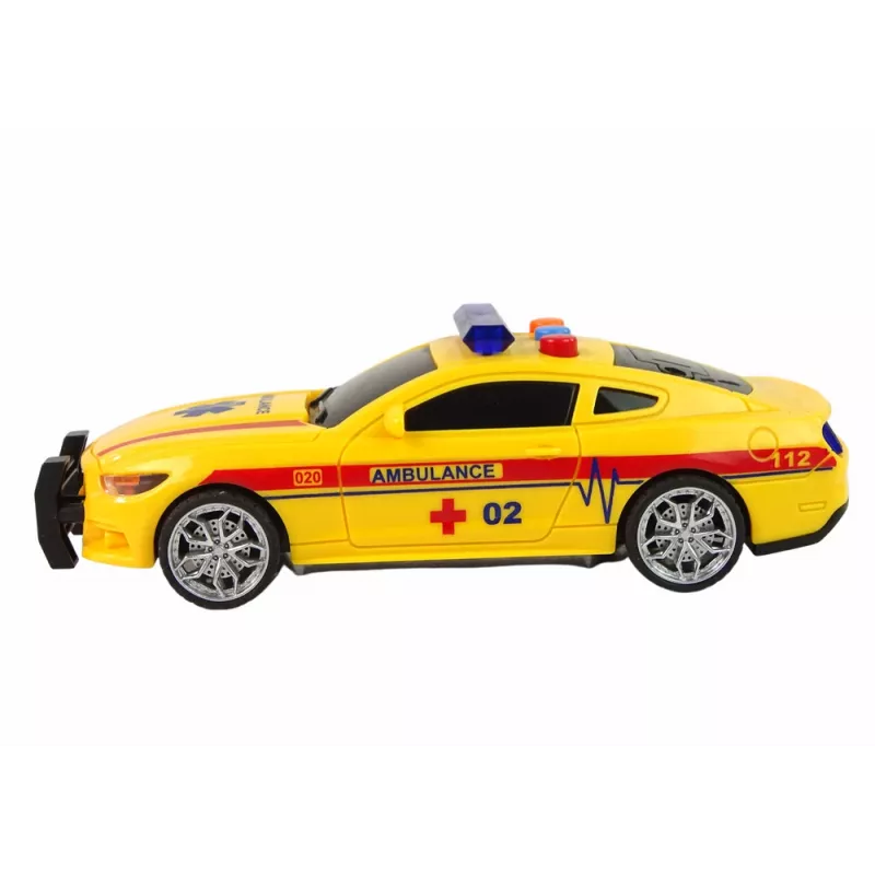 LEAN TOYS Coche deportivo Ambulancia Luces Sonido Amarillo