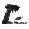 LEAN TOYS Moto deportiva 2.4G con control remoto, alcance 35 m, azul