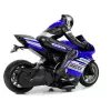 LEAN TOYS Moto deportiva 2.4G con control remoto, alcance 35 m, azul