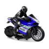 LEAN TOYS Moto deportiva 2.4G con control remoto, alcance 35 m, azul