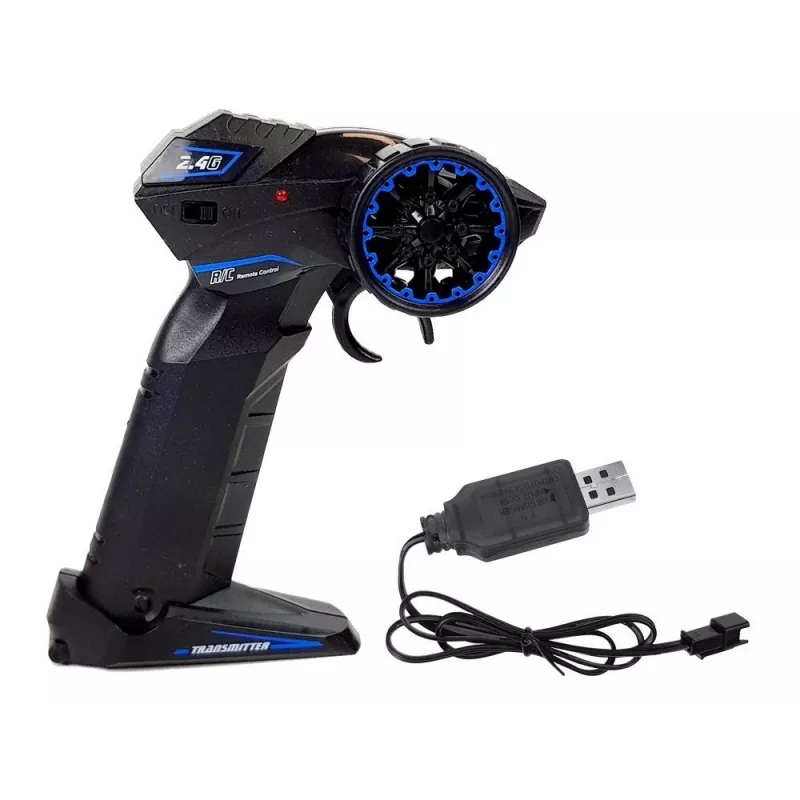 LEAN TOYS Moto deportiva 2.4G con control remoto, alcance 35 m, roja